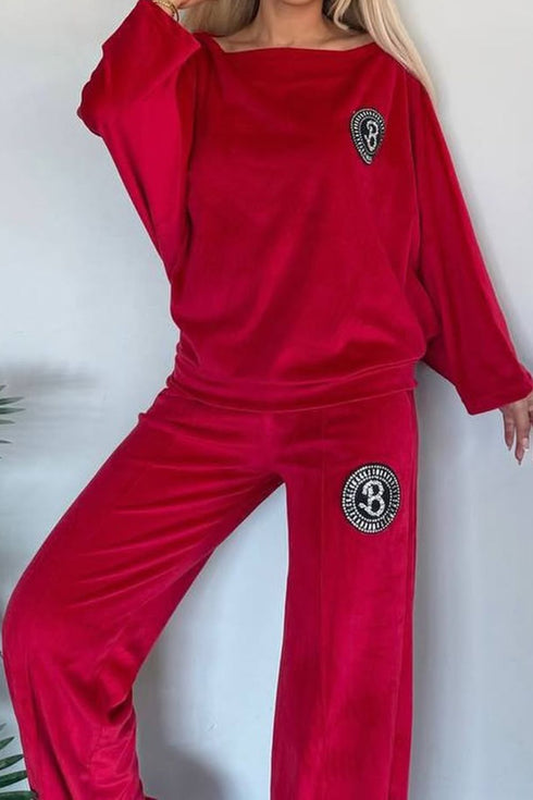 'Fauna' Long Sleeve Top and Pants Set - Celes Fashion